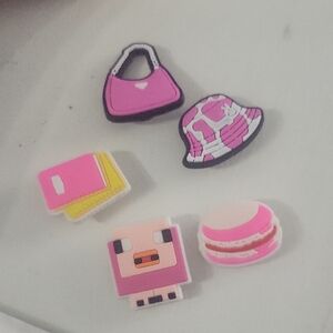 Pink Croc Charms Set Of 5